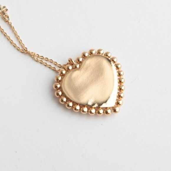 NEW! Tory Burch Gold 'Mother of Pearl' Heart Necklace - Picture 7 of 8